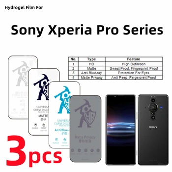 3шт HD Гидрогелевая фолио За Sony Xperia Pro-1 Матово Защитно фолио За екрана на Sony Xperia Pro Eye Care Blueray Anti Spy Защитно Фолио