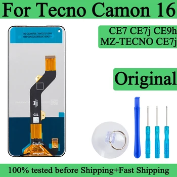 CE7 CE7j CE9h MZ-TECNO CE7j 100% чисто Нов Оригинален LCD дисплей За Tecno Camon 16 Сензорен Дисплей Дигитайзер Панел В Събирането на LCD ЕКРАН