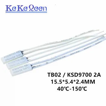 KSD9700 2A 250V 40 ~ 150 Градуса (N. C.) Нормално затворен/Отворен TB02 Пластмаса Температурен превключвател Биметаллический Дисков Термостат Протектор
