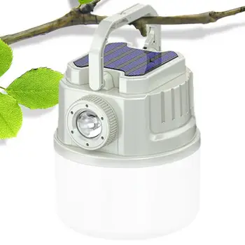Led лампа за Къмпинг, Зарядно за телефон, Фенерче в слънчева батерия, IPX6, Водоустойчив, защитен от атмосферни влияния Електрически фенер С 4 режима на осветление, За разходки