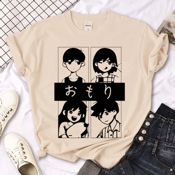Omori тениска дамска с комиксами Y2K аниме тениска за момичета забавно облекло