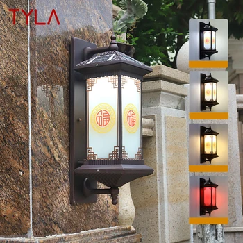 TYLA Слънчев, с монтиран на стената лампа Винтажное аплици Улично LED Водонепроницаемое IP65 за домашен интериор на вътрешния двор и балкон