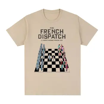 The French Dispatch Тимъти Шаламе, Уес Андерсън, реколта тениска с постером филм, памучен мъжка риза, Нова риза, дамски блузи