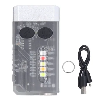 USB Малък мощен фенер с led подсветка 5 режима на Малък мощен фенер IPX4 Водоустойчив 1000lm Компактен с един сигнал за излизане