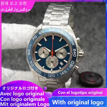 XPOUHC водоустойчив Мъжки кварцов часовник от неръждаема стомана 904L 43 мм -етикет