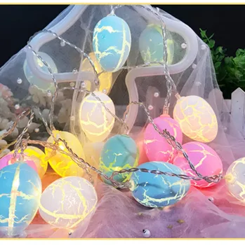 Великденски Яйца Led Топка Страхотна Телена Гирлянди, захранван с батерии Вечерни лампи за дома Сватбена украса Външно осветление