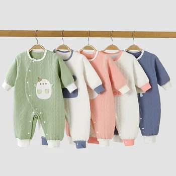 Детски Гащеризон от фин памук Baby Air Cotton през Зимата държи топло, дрехи за бебета и есенни пижами