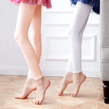 Дишащи и удобни детски чорапогащи за пролет за малки момичета, обикновена бяла Балетные танцови Чорапогащи, Чорапи