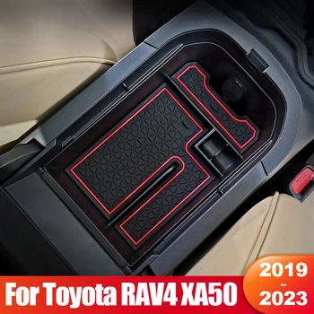 За Toyota RAV4 XA50 2019 2020 2021 2022 2023 RAV 4 Хибридни Автомобили Централен Подлакътник Кутия За Съхранение Органайзер Тава Аксесоари