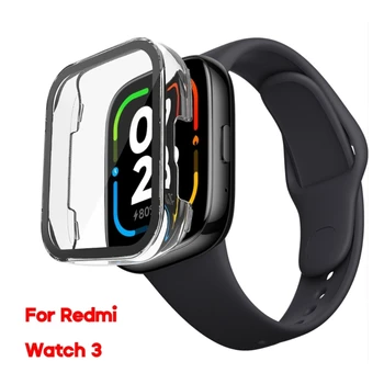 Защитен калъф за Redmi Watch 3 Active с водоустойчив защитен панел за екрана, Умни часовници, Цели Стъклени филм, Аксесоари
