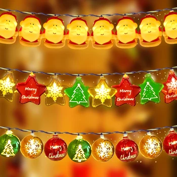 Коледна топка, Гирлянди, Топки-Снежинки, работещи на батерии, Коледна Елха, Висящи висулки За Коледа, коледна украса, Осветление