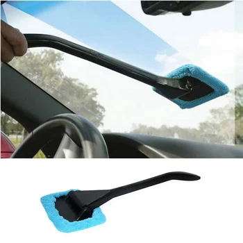 Комплект Четки за миене на прозорци на колата, инструмент за измиване на предното стъкло, Вътрешен автомобилен чистачки с дълга дръжка, Автомобилни Аксесоари