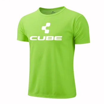 Летни дишаща тениска CUBE, мъжки спортни дрехи, разтеглив от пот тениски, мъжки тениски големи размери с модерен принтом, тениска за тренировка във фитнеса, Kid100-6XL