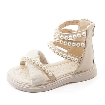 Летни сандали за момичета 2023, Новата модерна детска плажна обувки с мека подметка, нескользящая, Ежедневни обувки на Принцесата