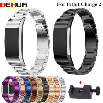 Метална каишка BEHUA за Fitbit charge 2 Charge2 Band Correa, Безвинтовой гривна от неръждаема стомана, Сменяеми аксесоари