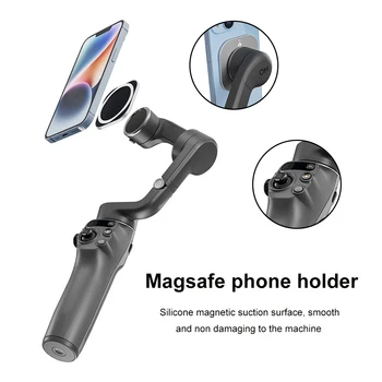 Метална скоба за телефон е Съвместим с поставка за мобилен телефон MagSafe Silver, свободно въртене, поддръжка за мобилен телефон, лесна за сглобяване, за DJI Osmo
