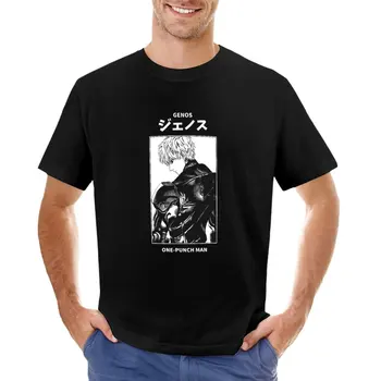 Мъжки t-shirt Genos One-Punch, бързосъхнеща тениска, тениски за любителите на спорта, черна тениска, мъжки ризи с дълъг ръкав