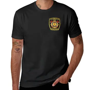 Нова тениска на противопожарната служба на Лос Анджелис, Калифорния, тениска с графичен дизайн, летни дрехи, реколта дрехи, тениски за мъже с графичен дизайн