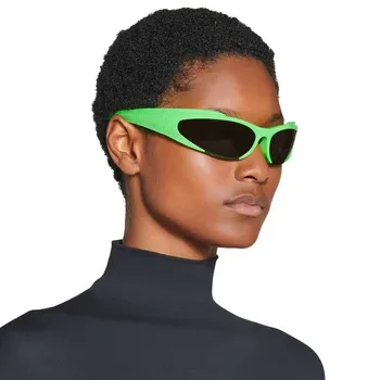 Нови Спортни Слънчеви очила Y2K в стил пънк, Дамски Маркови Дизайнерски Квадратни Очила, Мъжки Луксозни Слънчеви Очила с Uv400, Цветни Огледално Модни Очила