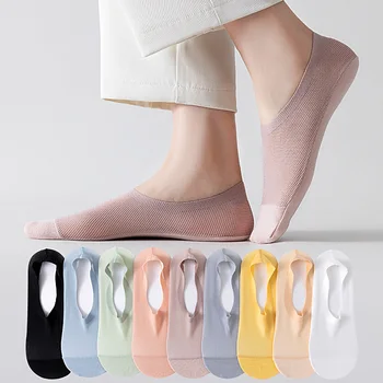 Нови мини Чорапи-невидимки, Тънки Летни чорапи дишащи, Чехли, обикновен дамски чорапи-лодка с дълбоко деколте за момичета, подарък