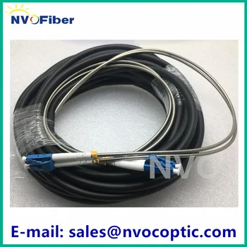 Подгонянный кабел пластира оптични влакна 7.0 mm ХАЛОГЕННИ FTTA двухшпиндельного однорежимного OS2 дължина LCUPC до DLC 60M 70M една кула за една базова станция