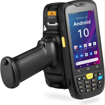 Преносим терминал Android PDA с цифрова клавиатура, сензорен екран, 2D баркод скенер, пистолетная ръкохватка за складиране на инвентар