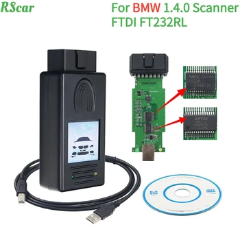 СКЕНЕР 1.4.0 за BMW СКЕНЕР 1.4 OBD2 Диагностичен скенер Code Reader за BMW 1.4 USB Автоматичен инструмент за Диагностика за Откриване на Отстраняване на Неизправности