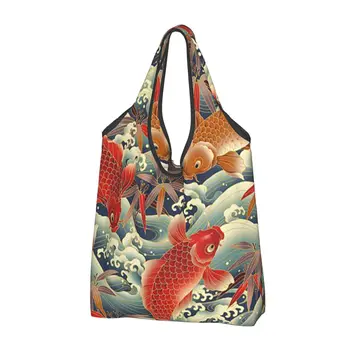Скъпа Златна рибка, домашни любимци, Дамски Ежедневни чанта за пазаруване, чанта-тоут Голям капацитет, Преносима чанта за съхранение, Сгъваеми чанти