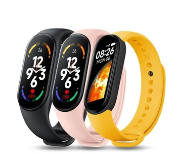 Смарт часовници M7 Smartband, умни часовници с пулс, Фитнес тракер, спортен маншет за измерване на кръвно налягане Mi Band 7 за мъже и жени