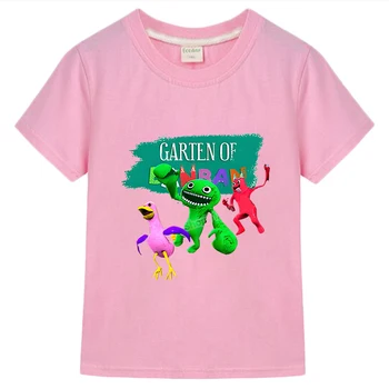 Тениска Garten of Banban за деца, на 10 години, къси блузи от 100% памук, дрехи за момчета и момичета, тениска с аниме y2k, Ежедневни детски дрехи