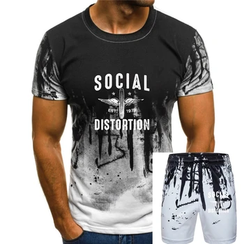 Тениска с всяка една колелото Social Distortion - Новият официален! Тениска Памучни черни тениски с аниме