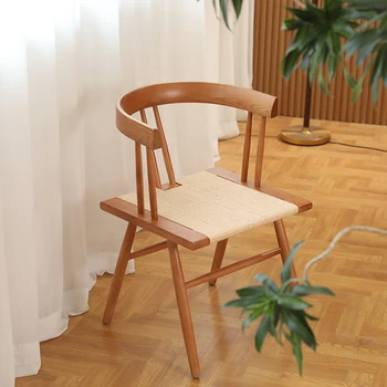 Уличен дървен стол за трапезария Кухня, случаен дизайн, Модерен стол за дневна, Ергономичен тоалетка Silla Ratan Home Furniture SQC