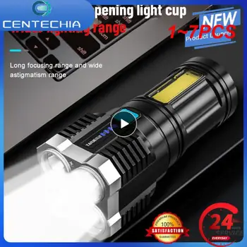 1 ~ 7 Бр. Основната led Фенерче COB Силен Страничната Светлина Открит Преносим Домашен Фенерче USB Акумулаторна Фенерче С Храненето