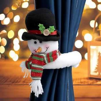 1 бр. модни декорации за прозорците във формата на Дядо Коледа, Коледен снежен човек, украса за дома, обтегач за щори, високо качество, ръчна изработка, нов DIY