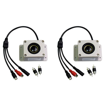 2X Микрофонное динамично устройство за камери за сигурност Водонепроницаемое за IP камери Аудиозапис на двустранния радиосвязного устройство