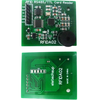 5ШТ RFIDA02 RS232 RS485 UART 13,56 Mhz RFID Четец Писател RC522 CV520 за М1 S50 S70 NFC RFID UID IC Карта