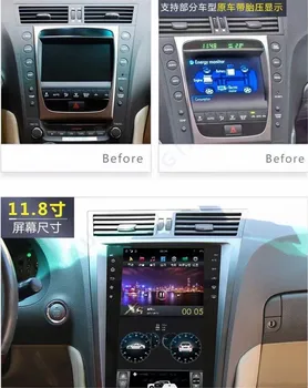 8 + 128 GB Tesla Екран Стил на Автомобила Радио, За Lexus RX 2004-2007 Android 12,0 Авто Стерео Мултимедиен Плейър GPS Навигация Главното Устройство