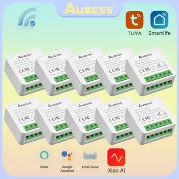 AUBESS Sasha Приспособления За Smart home WiFi Mini Smart Switch Модул Реле за Включване на Светлината Гласово Управление За Алекса Alice Google Assistant