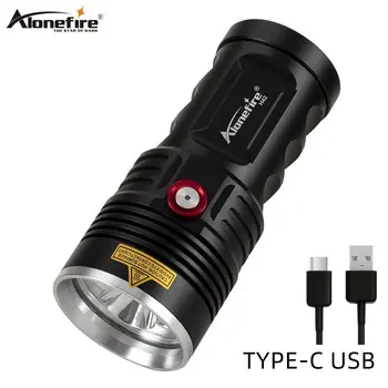 AloneFire H42 Led Фенерче 3 * CREE XHP50 2000LM USB Акумулаторна фенерче-запалка от батерия 18650 за къмпинг, туризъм, самозащита