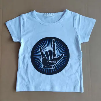 DZYECI, Модна тениска с писмото принтом за малки момчета и момичета, Облекло