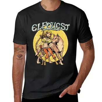 ElfQuest: реколта тениска Nightfall (Distressed), великолепна тениска, къса тениска с домашен любимец принтом за момчета, забавни тениски за мъже