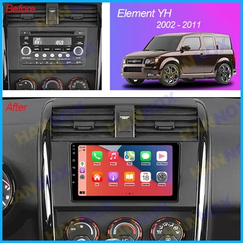 HANNOX 9-инчов радиото в автомобила на Android за Honda Element YH Авто Стерео мултимедиен плеър Bluetooth Carplay Главното устройство с рамка без DVD