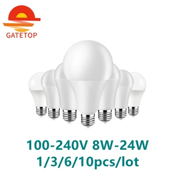 Led лампа пълно напрежение на AC120V AC230V 8W-24W E27 B22 Директна продажба с фабрика висок лумена без трептене 3000 K/4000 K/6000 K топло бяла светлина