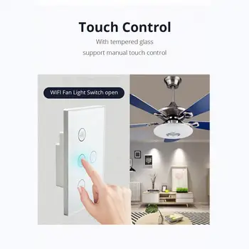 Sasha Wireless Remote Control App Control Us Light Wall Управление На Вентилатор Smart Home Light Wall Us Fan Switch Timing