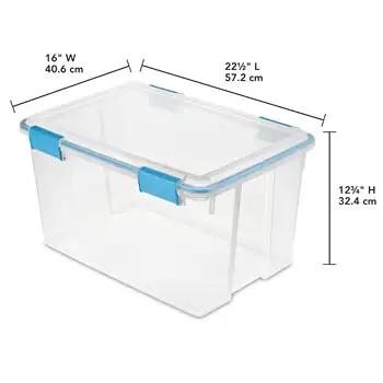 Sterilite 54 Кв.. Скоростна подложки пластмасов, син аквариум, комплект от 4 броя