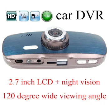 Автомобилен видеорекордер за нощно виждане, камера с висока разделителна способност H200, Цифров видео Рекордер, 2,7-Инчов Автоматична Видеокамера, табло, камера с широк ъгъл на видимост 120 градуса