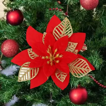 Аксесоари за Коледната елха Блестящи Коледни флорални декорации 12 Брилянтни цветове със собствените си ръце, за елхи, гирлянди, украси за партита