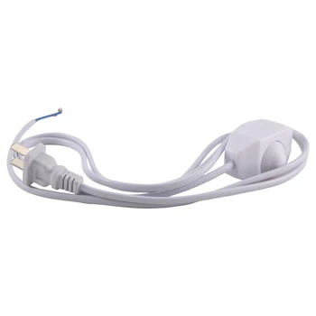 Бял захранващ кабел лампи с Ключ на яркостта на ac 250/110 В, штепсельная вилица САЩ