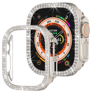 Защитен калъф с бриллиантовым броня за Apple watch case 49mm smartwatch case iwatch серията ultra Bling cover Аксесоари за Apple watch
