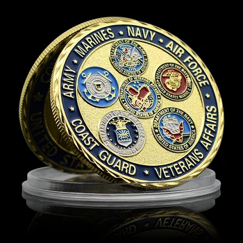 Златна монета на морската пехота на армията на САЩ, Икона на ветераните от военновъздушните сили, Икона на бреговата охрана, Медал връзка Капитолия на сащ и Конгреса на САЩ